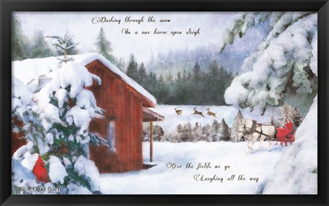 Framed Dashing Through the Snow Print