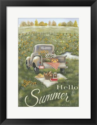 Framed Hello Summer Print