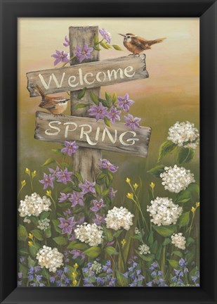 Framed Welcome Spring Print