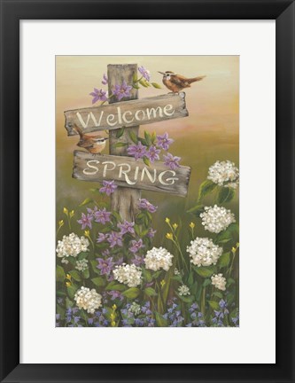 Framed Welcome Spring Print