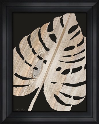 Framed Palm Frond Wood Grain III Print
