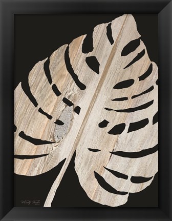 Framed Palm Frond Wood Grain III Print