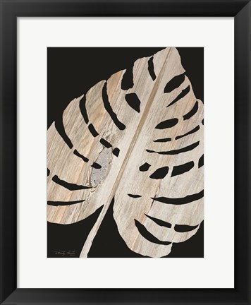 Framed Palm Frond Wood Grain III Print