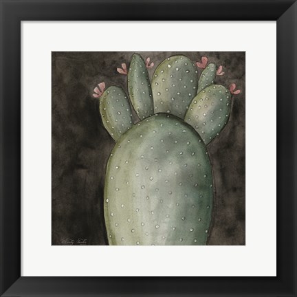 Framed Big Blooming Cactus I Print