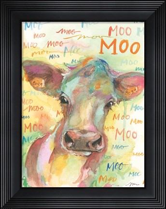 Framed Country Cow Print