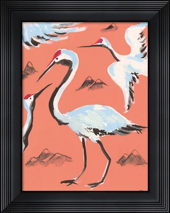 Framed Storks II Print