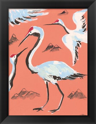 Framed Storks II Print