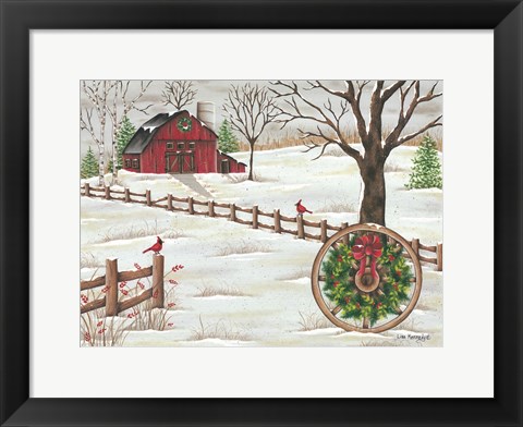 Framed Wagon Wheel Print