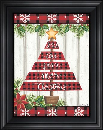 Framed Red Buffalo Plaid Tree Print