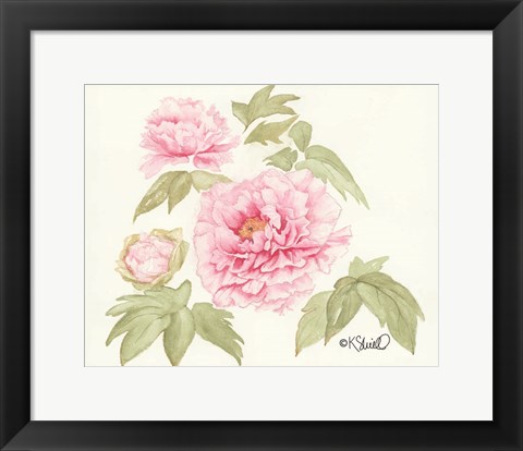 Framed Garden Blush Print