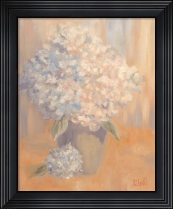 Framed Hydrangeas in the Morning Light Print