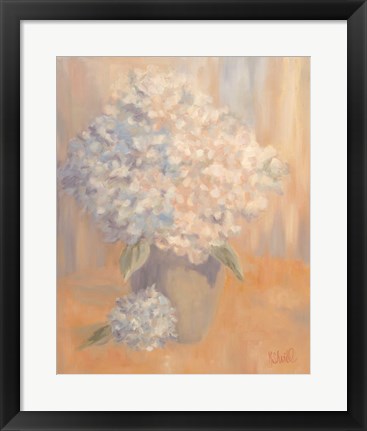 Framed Hydrangeas in the Morning Light Print