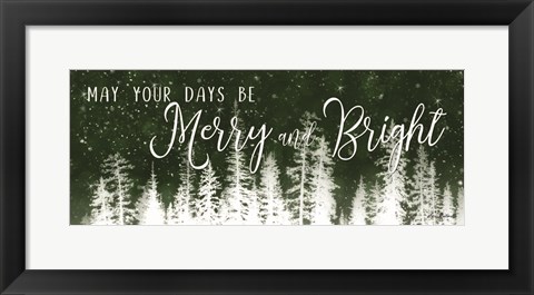 Framed Merry and Bright Print