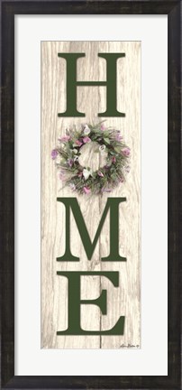 Framed Spring Home Wreath Print