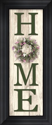 Framed Spring Home Wreath Print