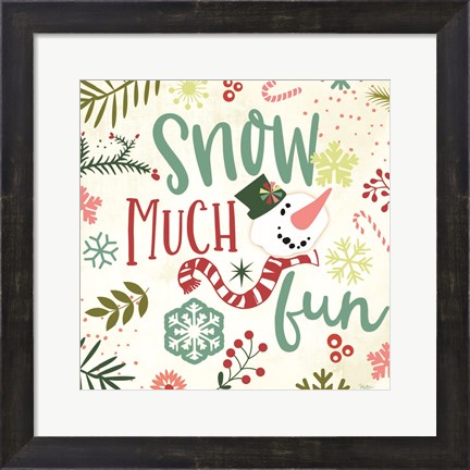Framed Snow Much Fun Print