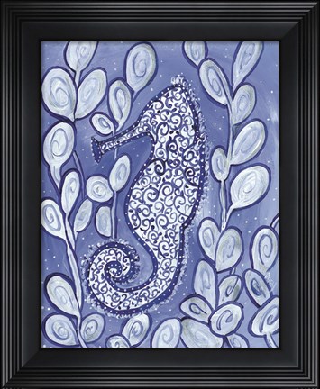 Framed Whimsical Seahorse Print