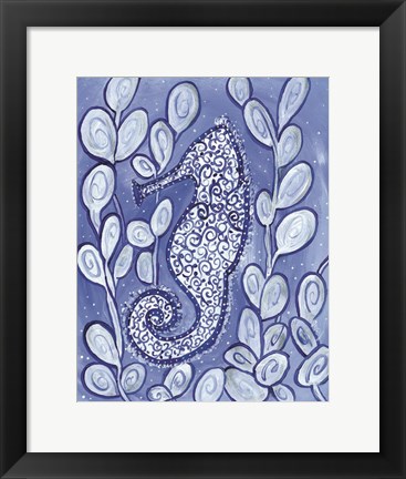 Framed Whimsical Seahorse Print