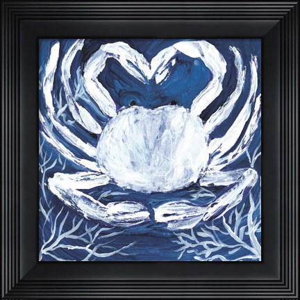 Framed Midnight Ghost Crab Print