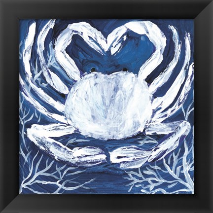 Framed Midnight Ghost Crab Print