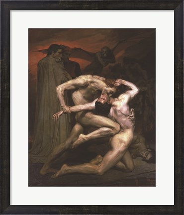 Framed Dante and Virgil in Hell, 1850 Print