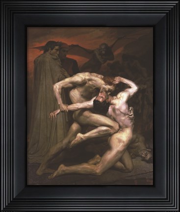 Framed Dante and Virgil in Hell, 1850 Print