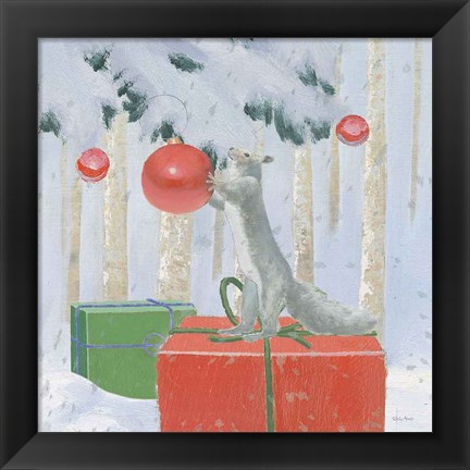 Framed Christmas Critters Bright VII Print