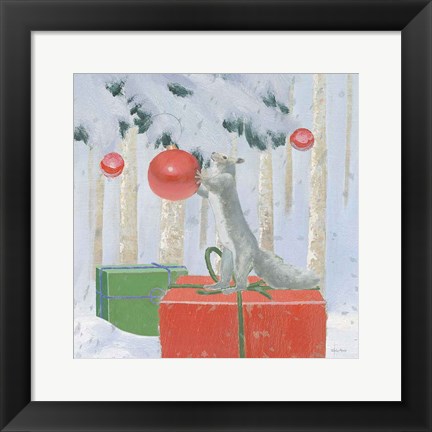 Framed Christmas Critters Bright VII Print