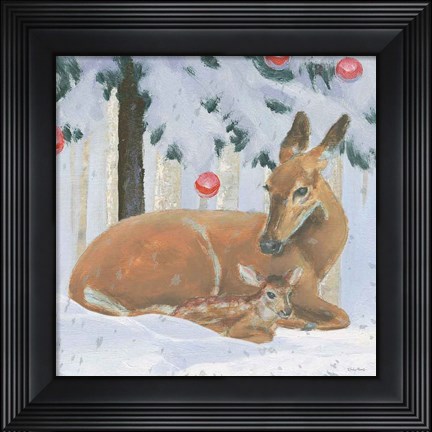 Framed Christmas Critters Bright VIII Print