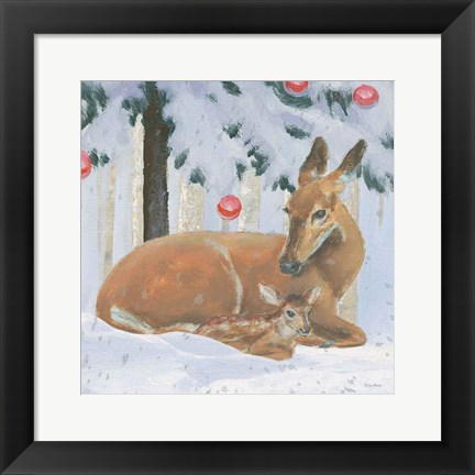 Framed Christmas Critters Bright VIII Print