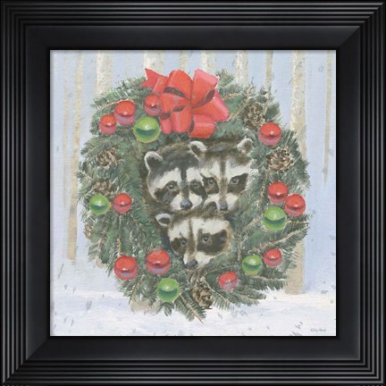 Framed Christmas Critters Bright VI Print
