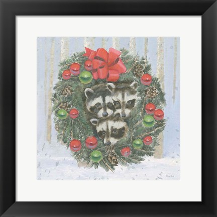 Framed Christmas Critters Bright VI Print