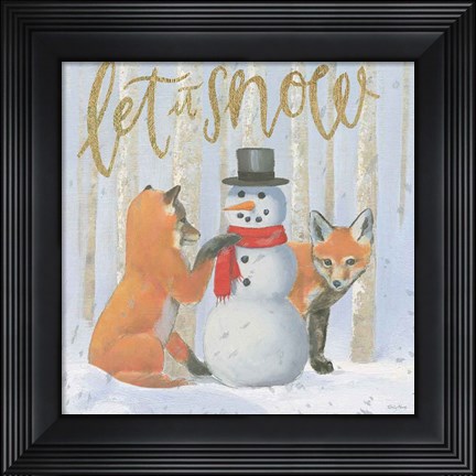 Framed Christmas Critters Bright III Print