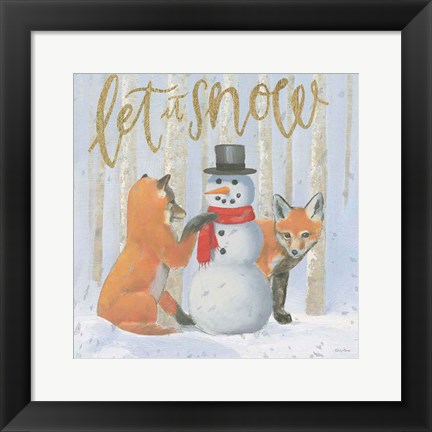 Framed Christmas Critters Bright III Print