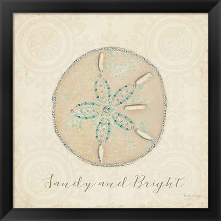 Framed Beach Treasures IV Christmas Print