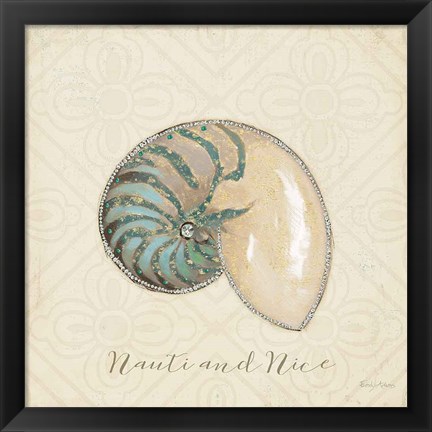 Framed Beach Treasures III Christmas Print