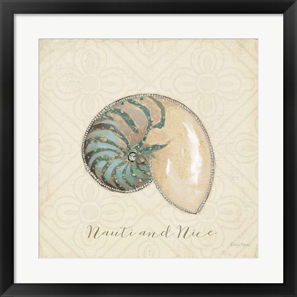 Framed Beach Treasures III Christmas Print