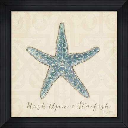 Framed Beach Treasures II Christmas Print