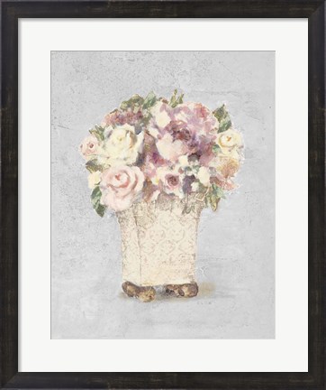 Framed Parlor Roses II Sage Print