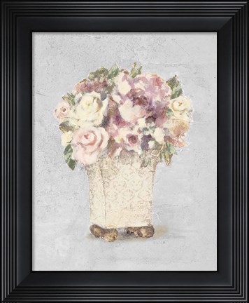 Framed Parlor Roses II Sage Print