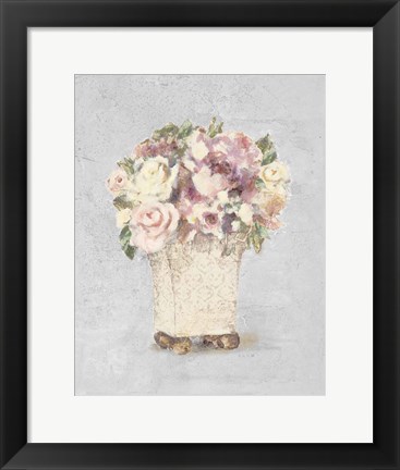 Framed Parlor Roses II Sage Print