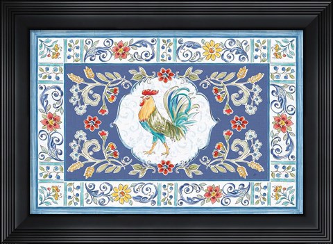 Framed Morning Bloom I Blue Print