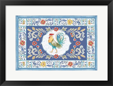 Framed Morning Bloom I Blue Print