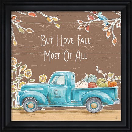 Framed Fall Market IV on Walnut Print