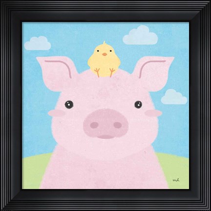 Framed Barn Buddies II Print