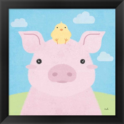 Framed Barn Buddies II Print