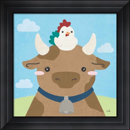 Framed Barn Buddies I Print