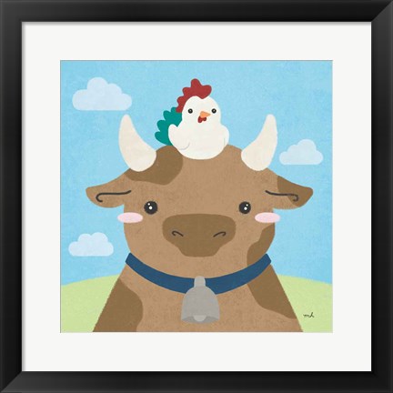 Framed Barn Buddies I Print