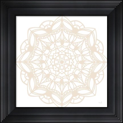 Framed Contemporary Lace Neutral IV Print