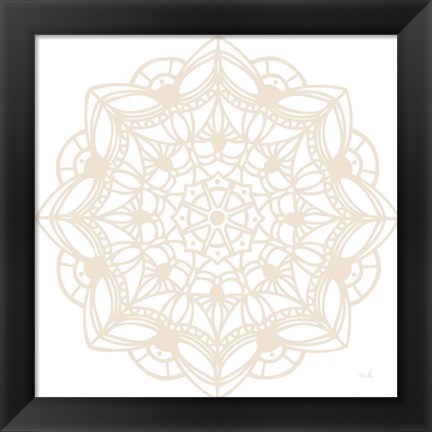 Framed Contemporary Lace Neutral IV Print